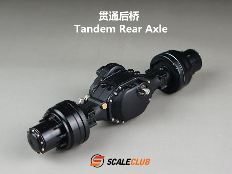 scaleclub 1/14 mud tractor new style wheel reduction lock differential break transmission power rear axle