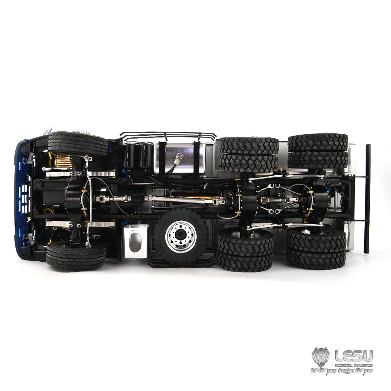 LESU 1/14 Tamiya Hino Truck Metal 6X6 High Torque Hydraulic Dump Truck Model Chinese Style LS-20130014-B