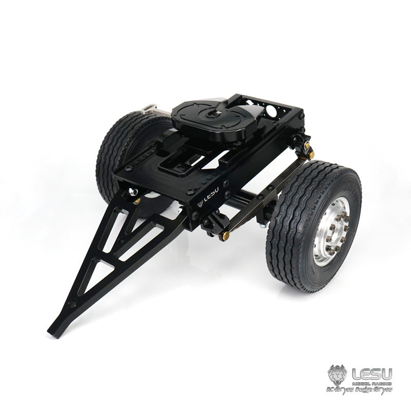 LESU 1/14 RC Truck Transfer Trailer Model Single Axle Trailer Dump Truck Accessories