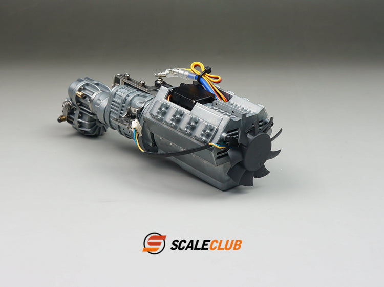 Scaleclub Metal 27T Front and Rear Differential Transfer Drive Integrated Gearbox Suitable for 1/14 RC Truck Model Toy Parts