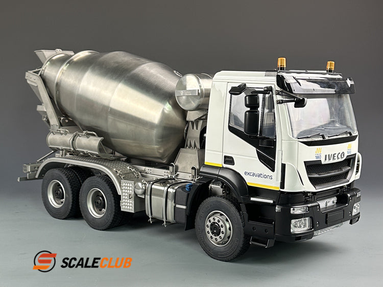 Scaleclub Iveco 1:14 6x6 Full Metal Remote Control Cement Mixer Truck Open Door Body
