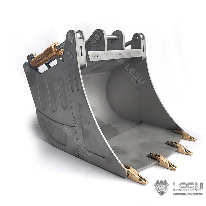 LESU 1/14 engineering machinery model excavator ET35 modified quick change hydraulic opening and closing bucket attachment