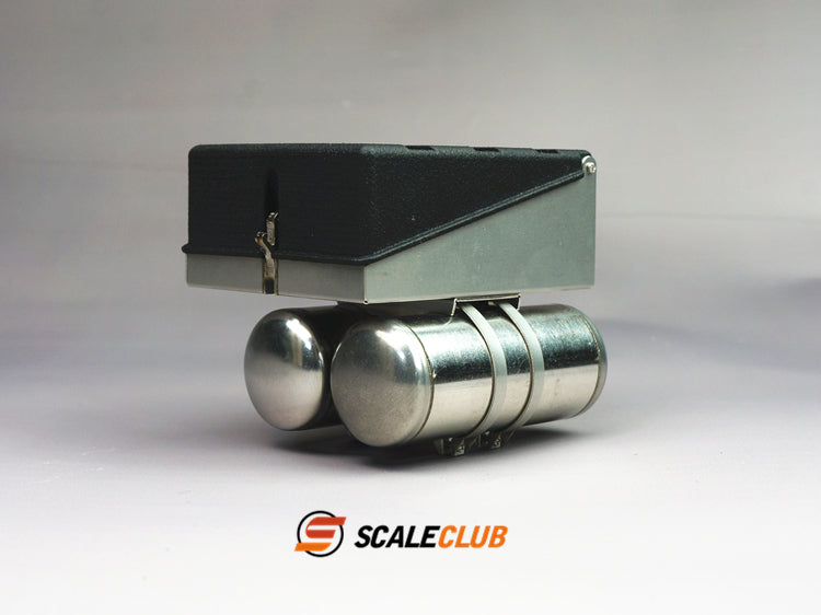 Scaleclub 1/14 JX F2000 tractor truck mud head upgrade metal battery box gas tank