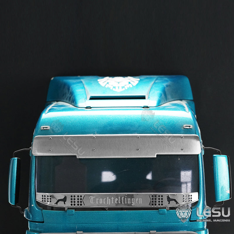 LESU 1/14 RC Simulation Truck Model Toy Visor S-1304-B for Tamiya TGX Traction Truck Metal Upgrade Decorative Parts