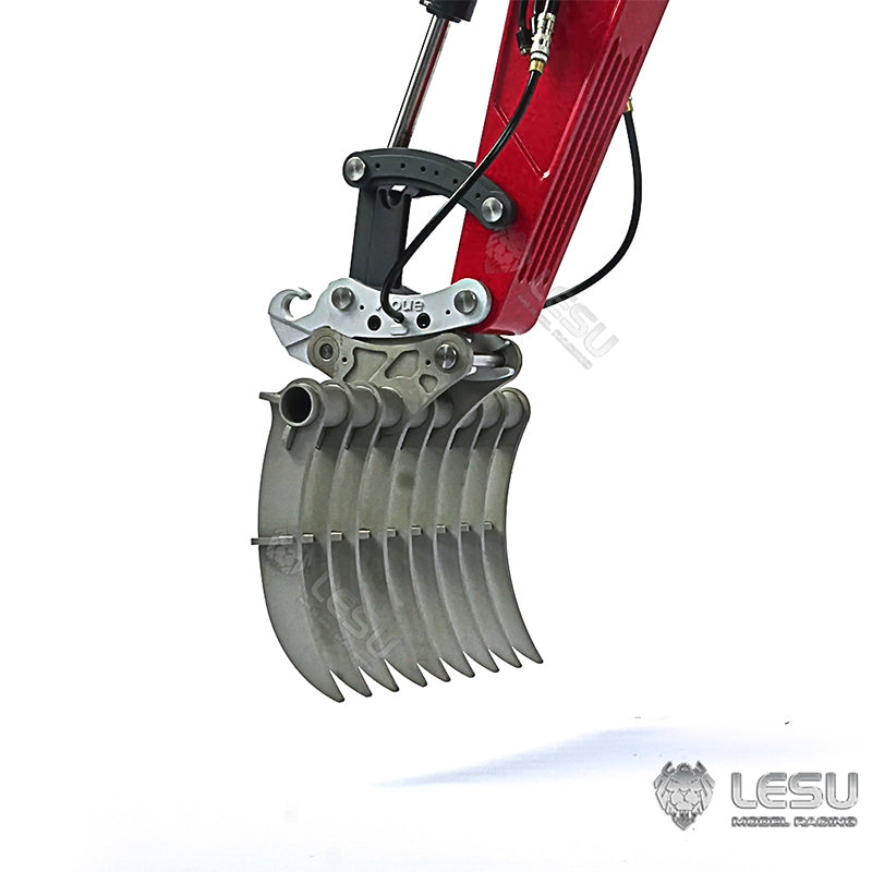 LESU 1/14 Engineering Machinery Model Excavator ET35 Modified Quick-Removal Metal Rake Bucket Attachment