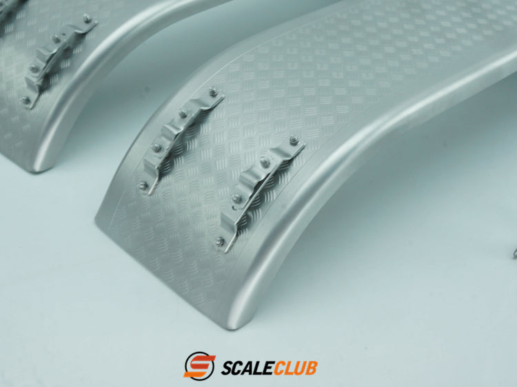 Scaleclub Model Metal Stainless Steel Rear Wheel Fender DNB-LZ-1 for RC 1/14 Double Axle Dump Truck Upgrade Modification Parts