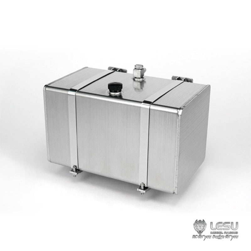 LESU G-6107 1/14 Truck Model Square Stainless Steel Welded Hydraulic Tank Tamiya Truck Model Upgrade Modification or DIY