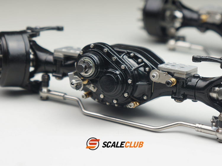 Scaleclub 1/14 tractor mud truck upgrade metal lock differential planetary steering front axle