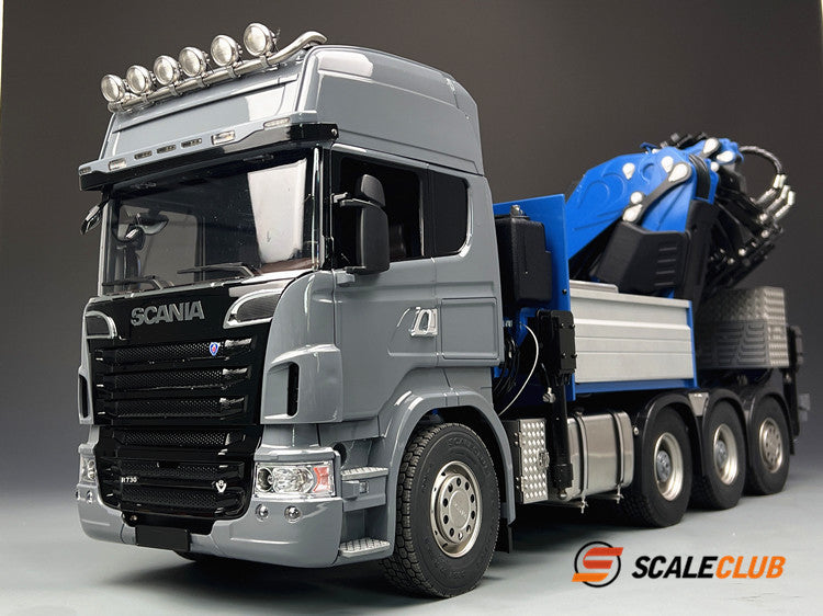 Scaleclub 1/14 Scania R730 All-metal 8X8 rear-wheel steering F1650 truck crane and chassis
