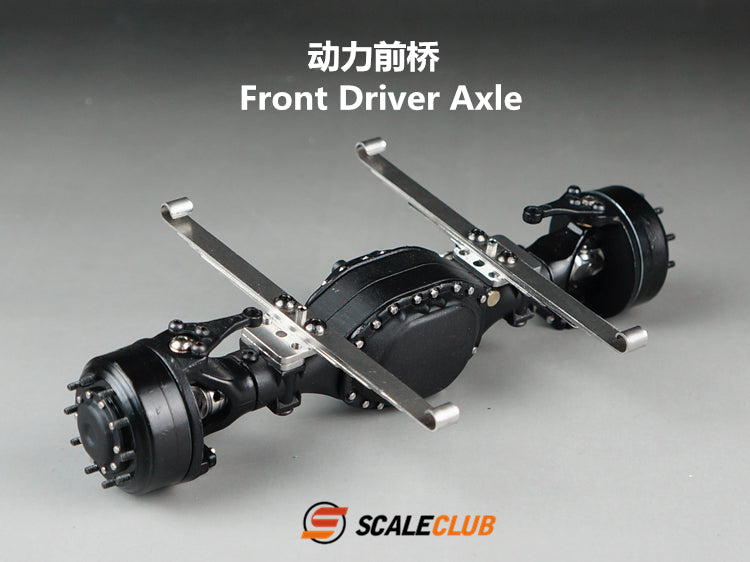 Scaleclub 1/14 tractor mud truck upgrade metal lock differential planetary steering front axle