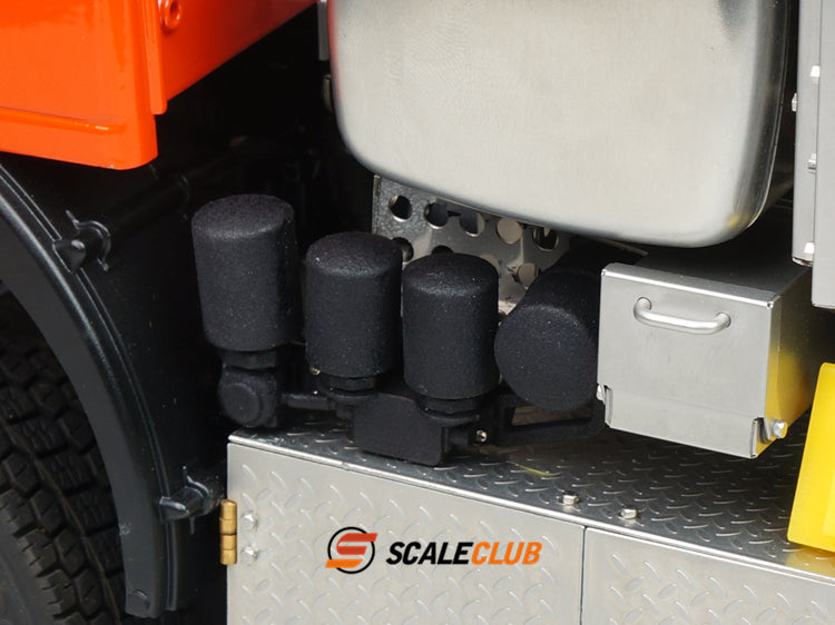 scaleclub 1/14 MAN F2000 8x8 all-metal heavy-duty trailer with metal door and equipment rack