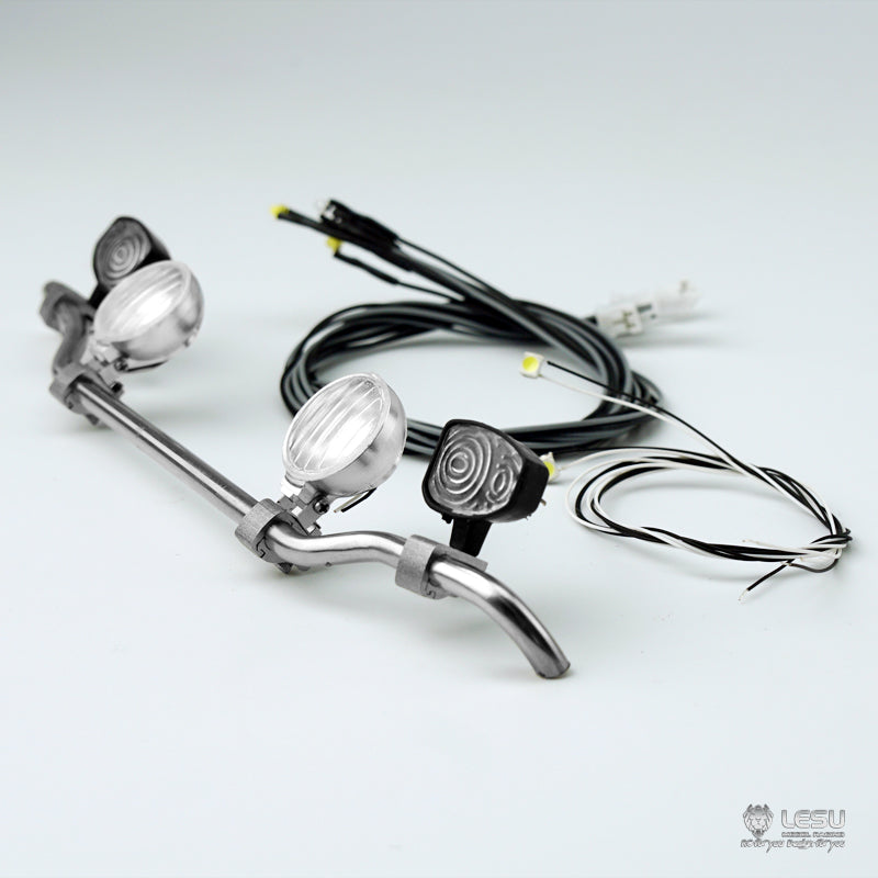LESU 1/14 RC Truck Model Toy S-1251-A Metal LED Headlight Spotlight Tamiya Traction Truck Universal Upgrade Modification Parts