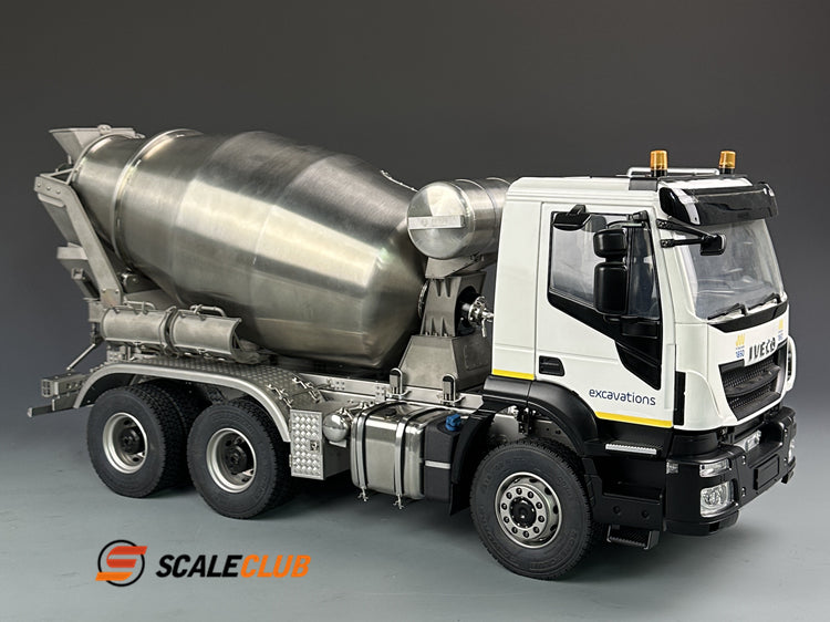 Scaleclub Iveco 1:14 6x6 Full Metal Remote Control Cement Mixer Truck Open Door Body