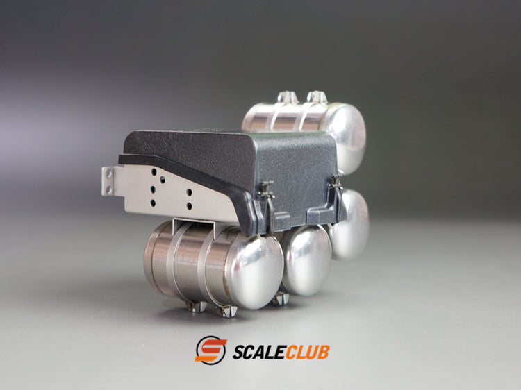 Scaleclub Tamiya 1/14 truck tractor Scania upgraded metal battery box gas tank four gas tanks