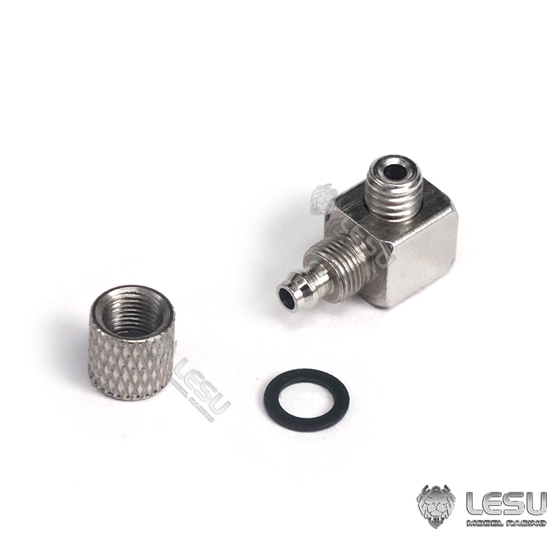LESU hydraulic model modified steel galvanized precision straight through bend M5 oil nozzle 4*2.5MM oil pipe installation