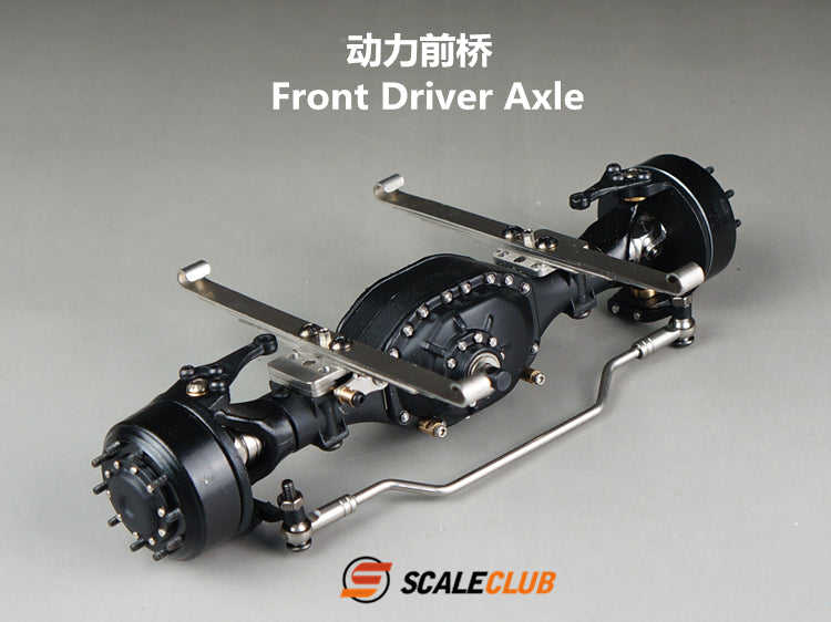 Scaleclub 1/14 tractor mud truck upgrade metal lock differential planetary steering front axle