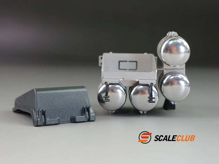 Scaleclub Tamiya 1/14 truck tractor Scania upgraded metal battery box gas tank four gas tanks