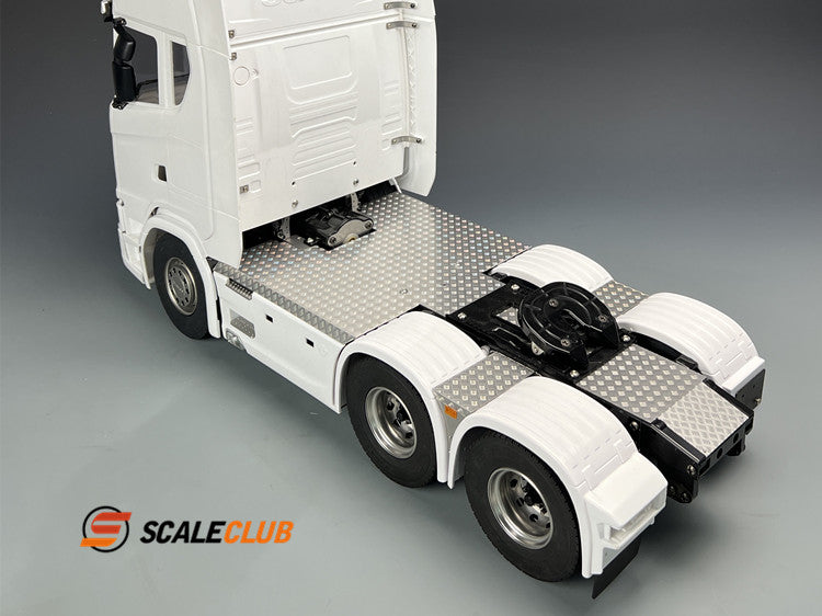 SCALECLUB Tamiya Scania 770s Upgrade Metal Chassis Anti-skid Plate Decorative Panel Tool Box