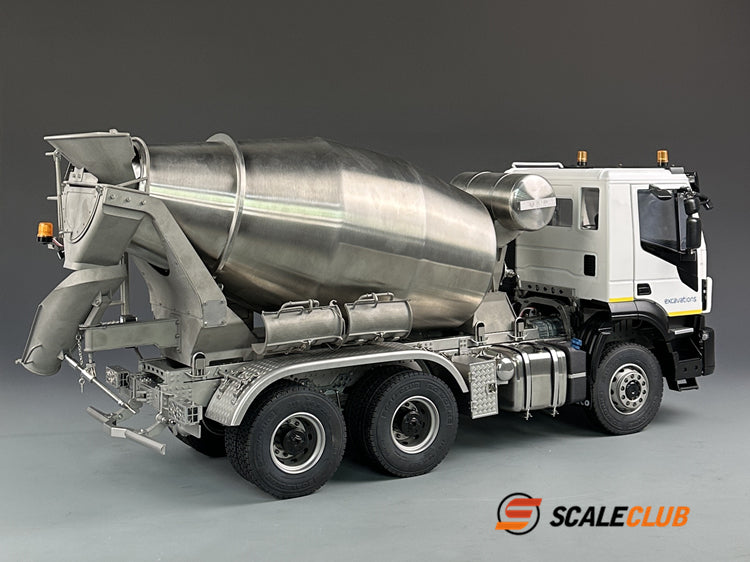 Scaleclub Iveco 1:14 6x6 Full Metal Remote Control Cement Mixer Truck Open Door Body