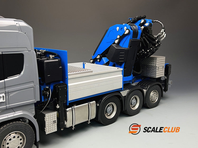 Scaleclub 1/14 Scania R730 All-metal 8X8 rear-wheel steering F1650 truck crane and chassis