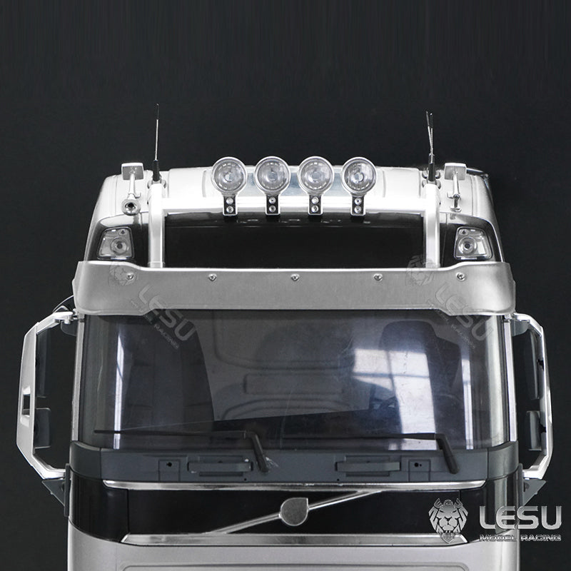 LESU Metal Stainless Steel Visor Trim S-1306-A for Tamiya 1/14 RC FH16 Tractor Truck Model Toy Upgrade Modified Parts