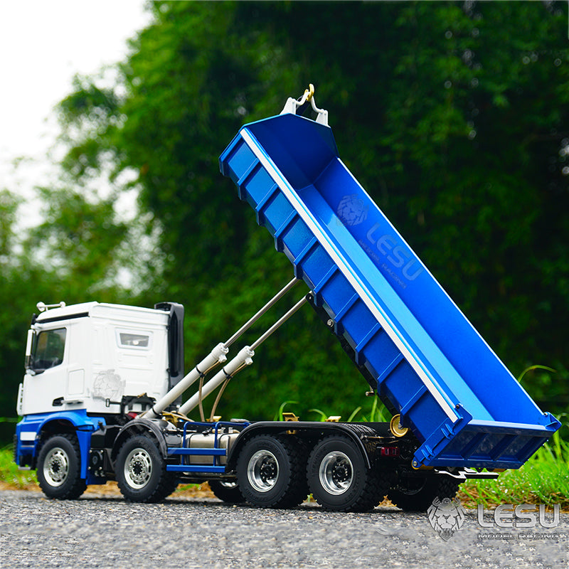 LESU 1/14 Truck Remote Control Model Metal Toy Hydraulic Roll-on/Roll-off Full Unloading RTR