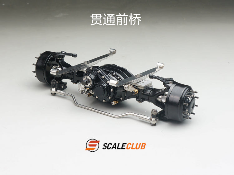Scaleclub 1/14 tractor mud truck upgrade metal lock differential planetary steering front axle