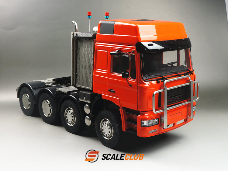 scaleclub 1/14 MAN F2000 8x6 chassis with short axle heavy trailer and chassis equipment rack