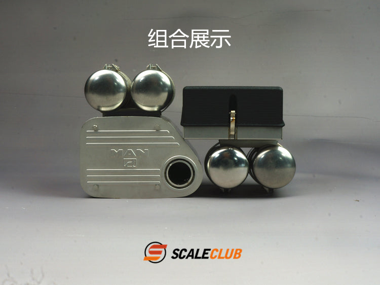 Scaleclub 1/14 JX F2000 tractor truck mud head upgrade metal battery box gas tank