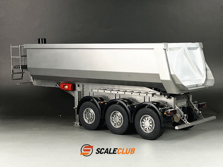 scaleclub 1/14 hydraulic 3-axle dump trailer for tractor truck