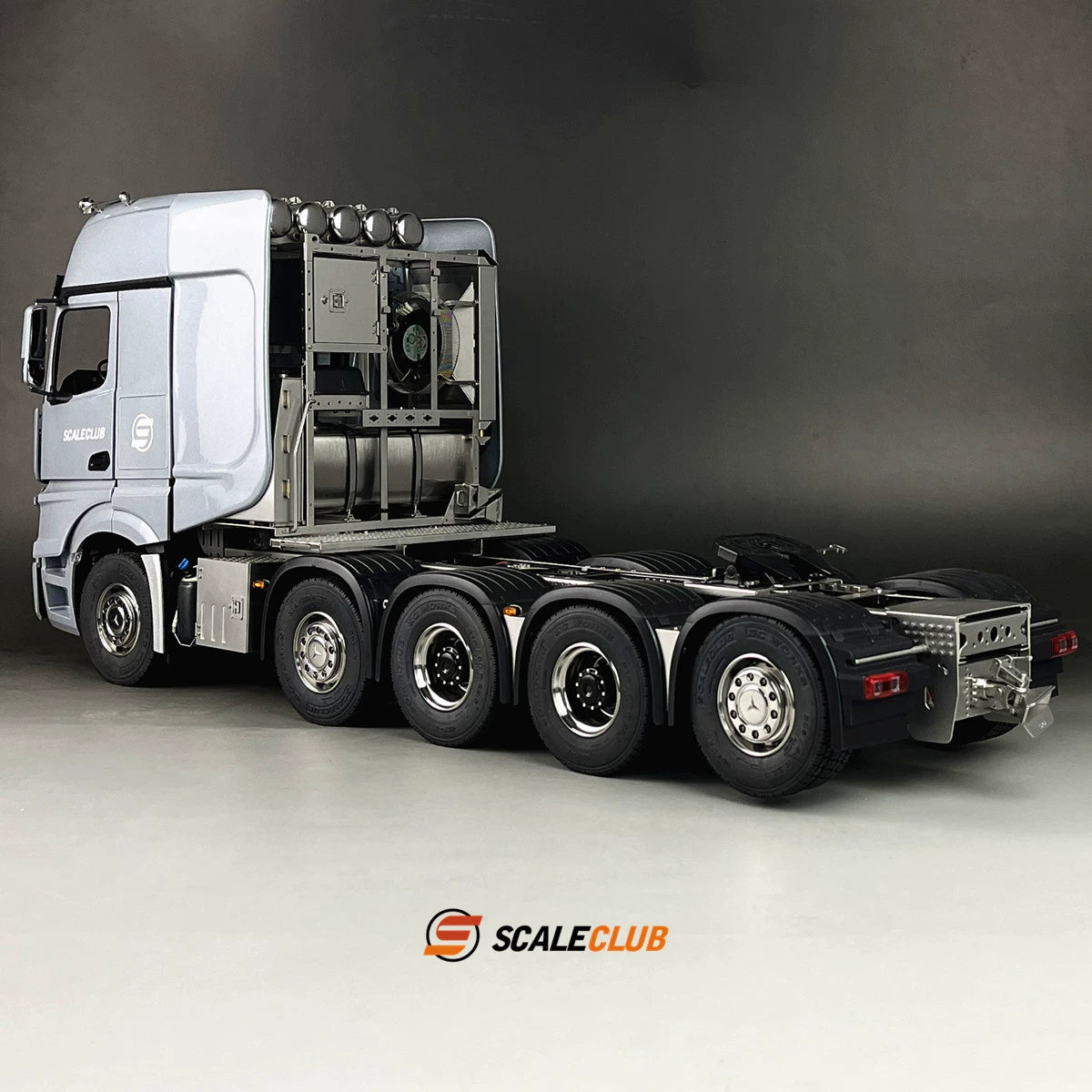 scaleclub 1/14 Tamiya benz 10X10 heavy-duty trailer European truck SLT large transport truck full metal finished chassis