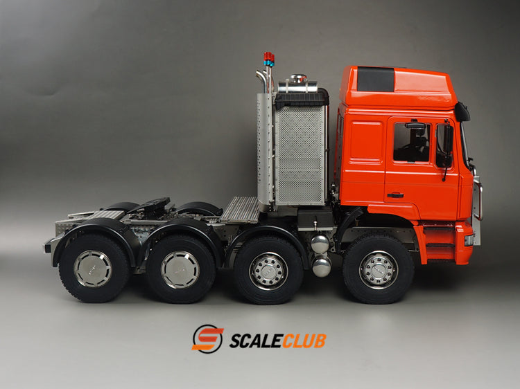scaleclub 1/14 MAN F2000 8x6 chassis with short axle heavy trailer and chassis equipment rack