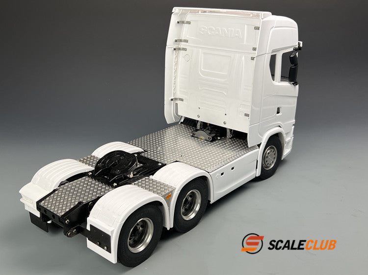 SCALECLUB Tamiya Scania 770s Upgrade Metal Chassis Anti-skid Plate Decorative Panel Tool Box