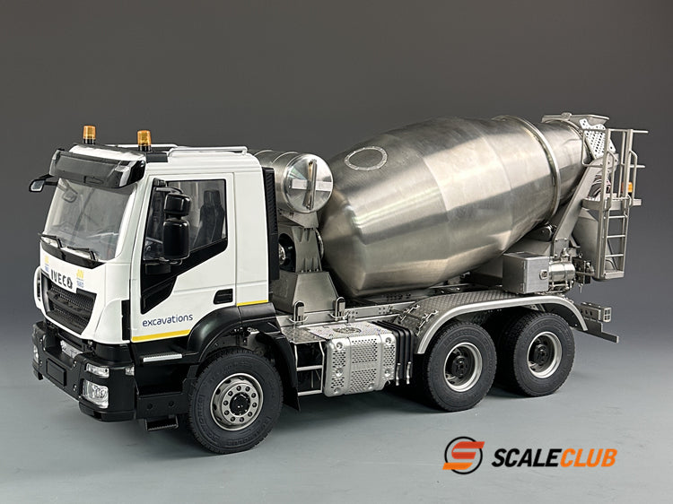 Scaleclub Iveco 1:14 6x6 Full Metal Remote Control Cement Mixer Truck Open Door Body