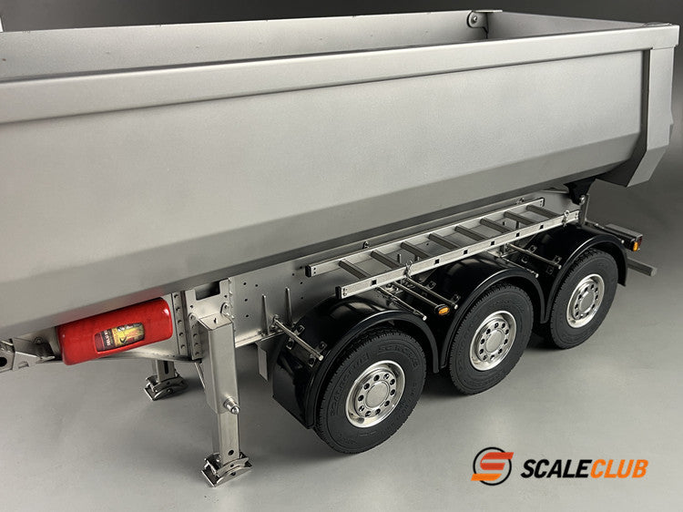 scaleclub 1/14 hydraulic 3-axle dump trailer for tractor truck