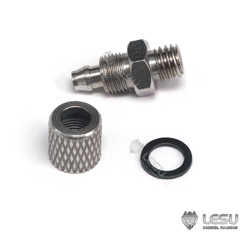 LESU hydraulic model modified steel galvanized precision straight through bend M5 oil nozzle 4*2.5MM oil pipe installation
