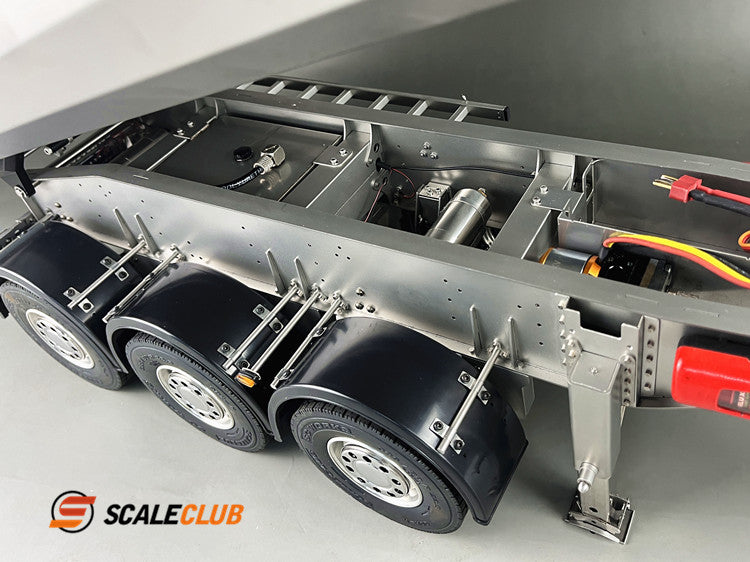 scaleclub 1/14 hydraulic 3-axle dump trailer for tractor truck