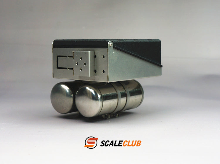 Scaleclub 1/14 JX F2000 tractor truck mud head upgrade metal battery box gas tank