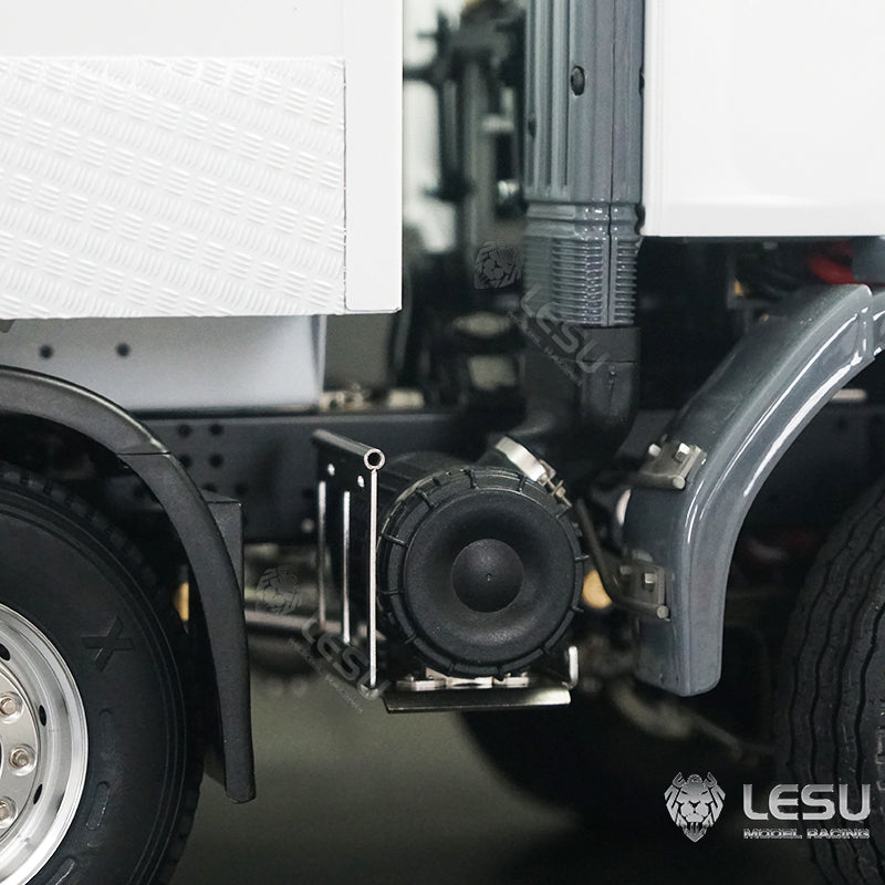 LESU 1/14 Volvo Truck Model Toy 8*4 Dense Bucket Container Truck Full Metal Bucket Simulation Chassis LS-Z0056
