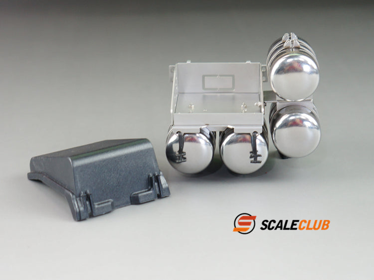 Scaleclub Tamiya 1/14 truck tractor Scania upgraded metal battery box gas tank four gas tanks