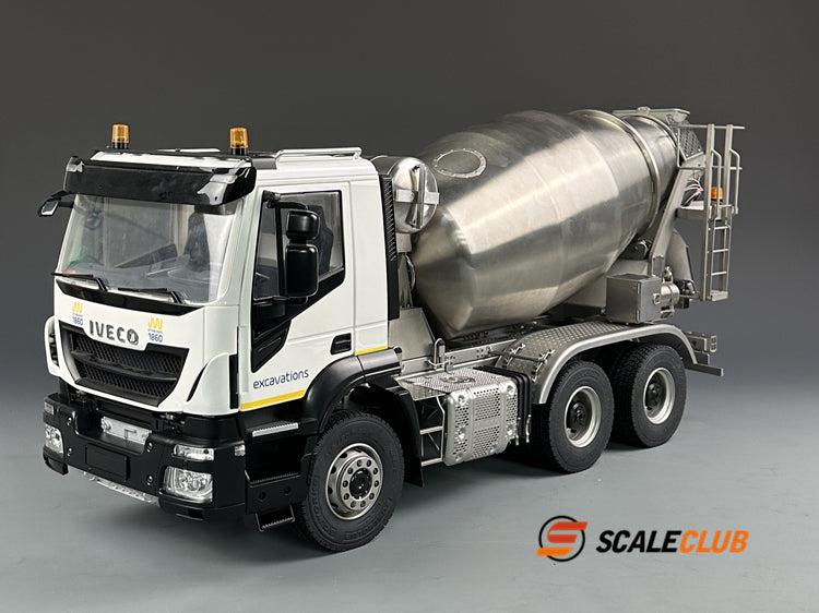 Scaleclub Iveco 1:14 6x6 Full Metal Remote Control Cement Mixer Truck Open Door Body
