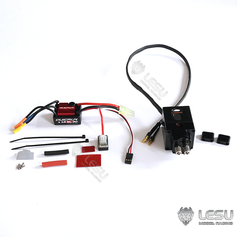 LESU 1/14 Tamiya dump truck loader engineering hydraulic model hydraulic oil pump brushless motor ESC Y-1503