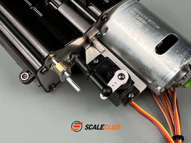 scaleclub 1/14 Tamiya original gearbox upgrade metal shift bracket small servo