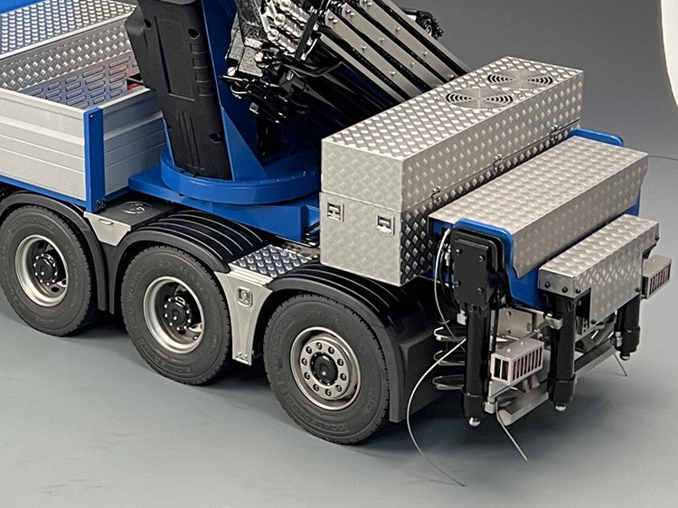 Scaleclub 1/14 rear dual-axle fender upgrade metal fender tool box with open lid Eurotruck