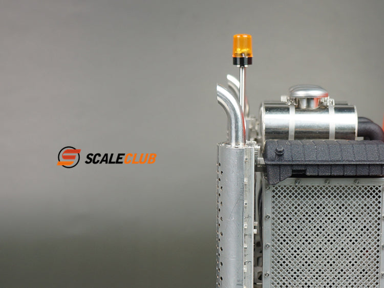 scaleclub 1/14 MAN F2000 8x8 all-metal heavy-duty trailer with metal door and equipment rack