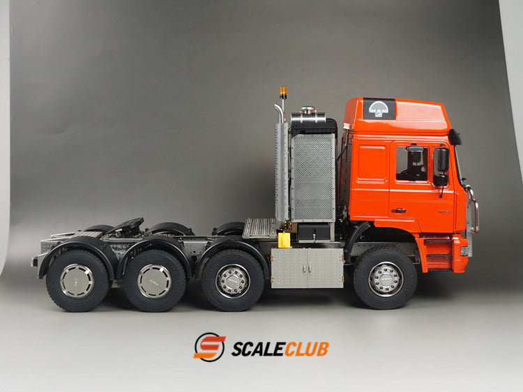 scaleclub 1/14 MAN F2000 8x8 all-metal heavy-duty trailer with metal door and equipment rack