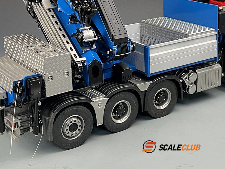 Scaleclub 1/14 rear dual-axle fender upgrade metal fender tool box with open lid Eurotruck