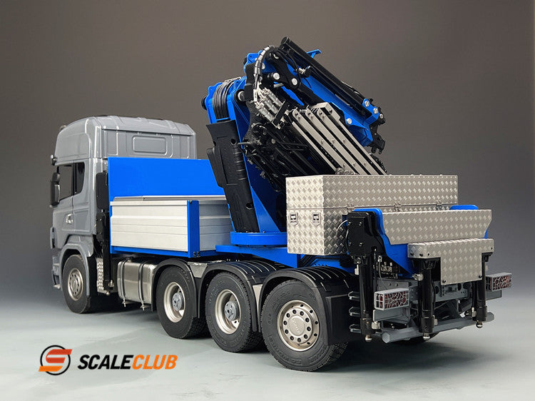 Scaleclub 1/14 Scania R730 All-metal 8X8 rear-wheel steering F1650 truck crane and chassis