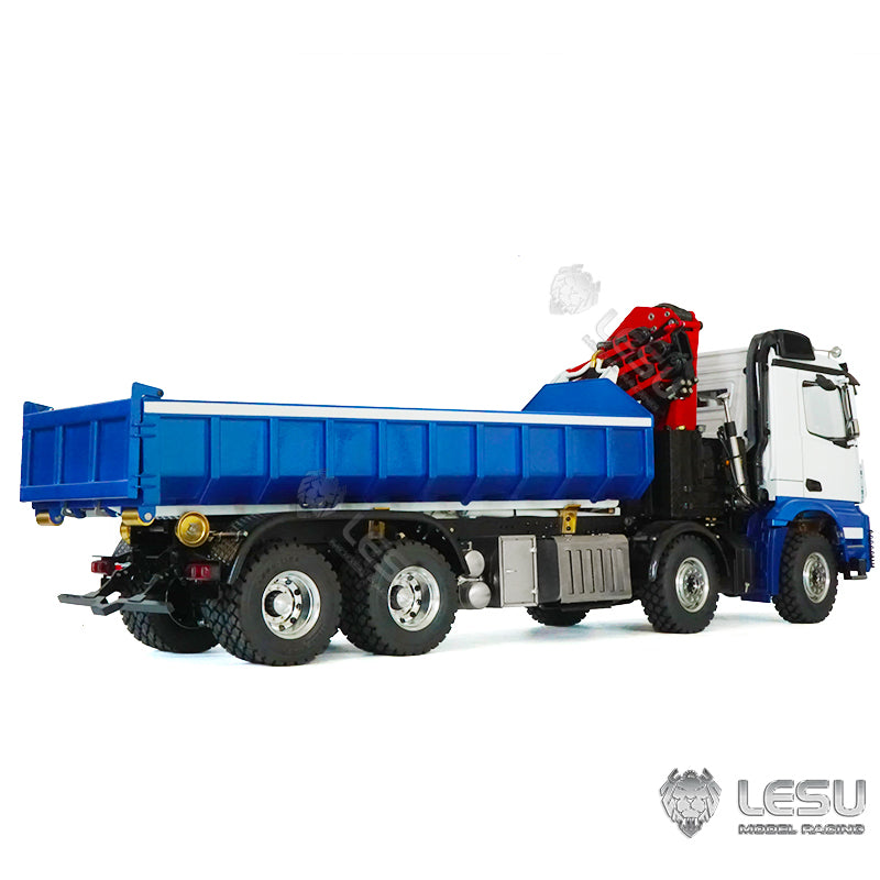 LESU 1/14 Roll-on/Roll-off Truck Crane Full Unloading Benz 3363 Truck Remote Control Model RTR Metal Toy