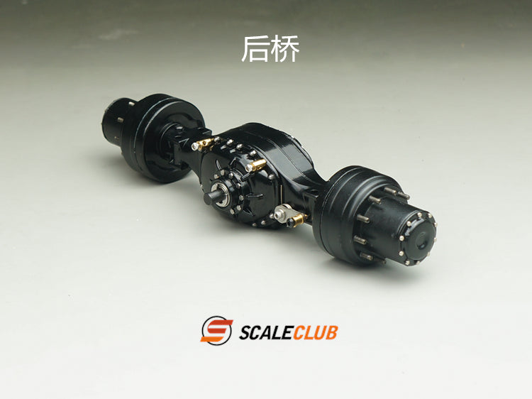 scaleclub 1/14 mud tractor new style wheel reduction lock differential break transmission power rear axle